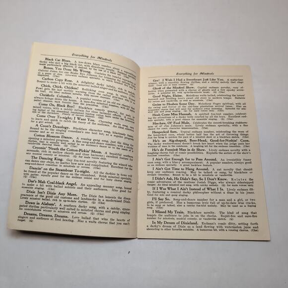 Lot of 4 Minstrel Booklets Denisons Dixie Jubilee Alabama First Part 20s - Picture 14 of 16